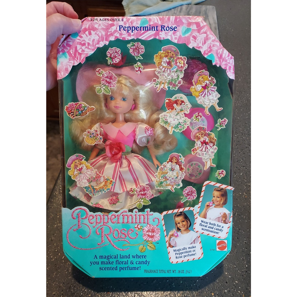 NEW Mattel 1992 Peppermint Rose Doll IN BOX with perfumes Never removed NIB